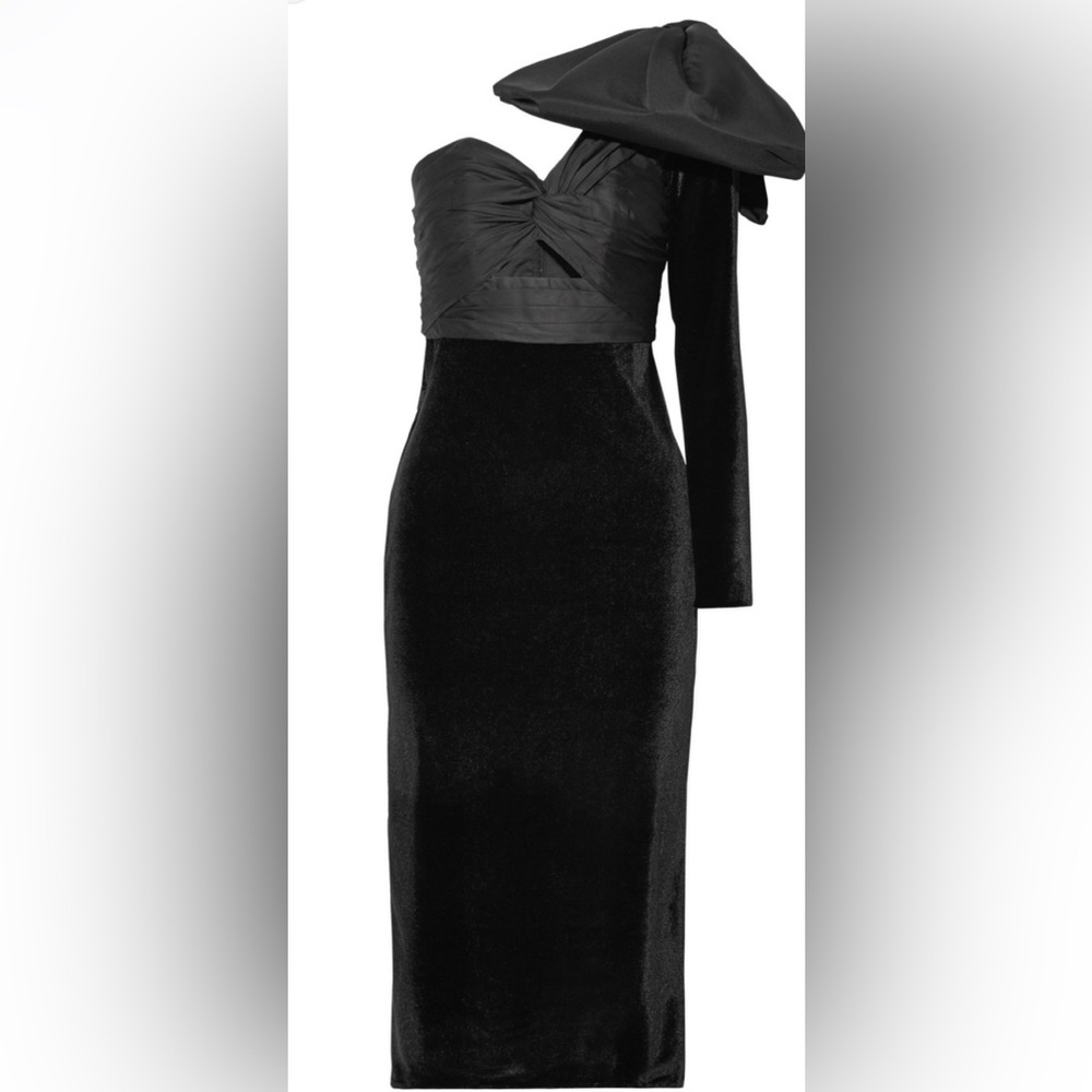 Malagueña velvet black dress